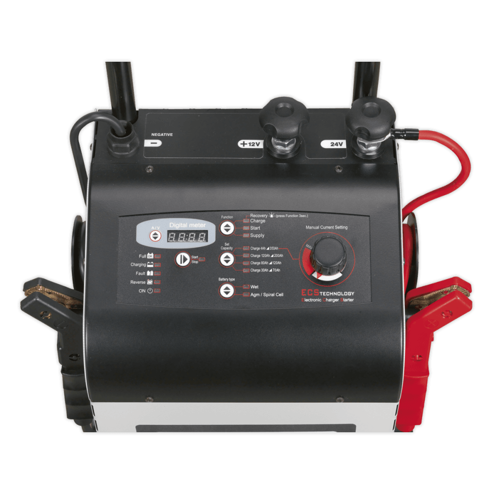Sealey Electronic Charger Starter 45/300A 12/24V Model No-ECS300