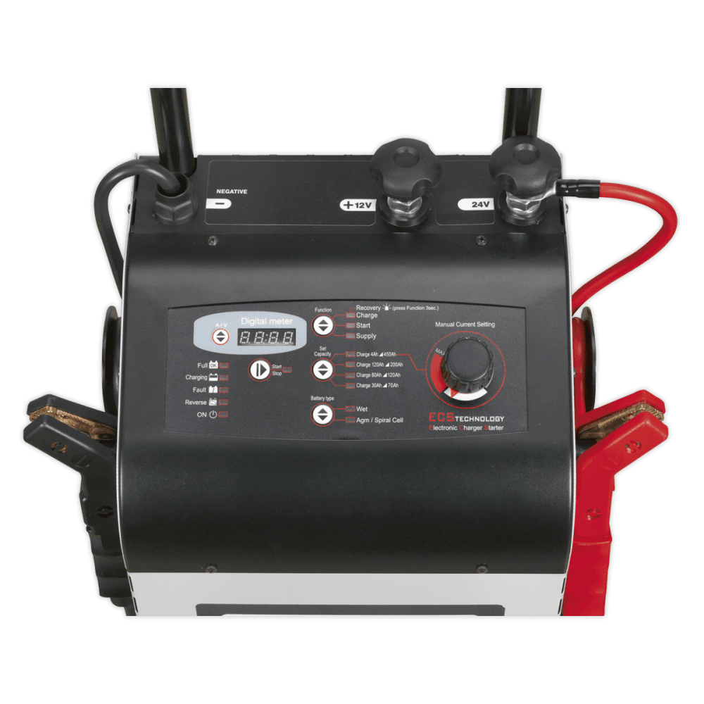Sealey Electronic Charger Starter 60/350A 12/24V Model No-ECS350