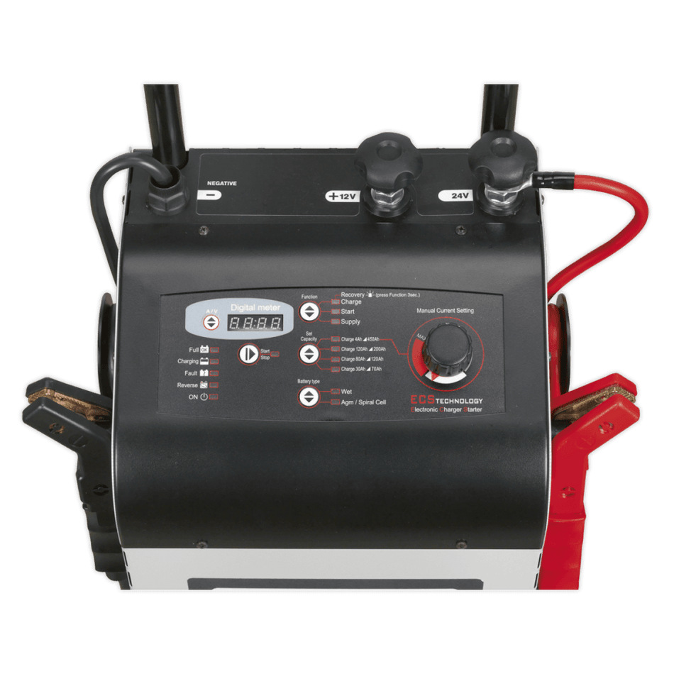 Sealey Electronic Charger Starter 60/350A 12/24V Model No-ECS350