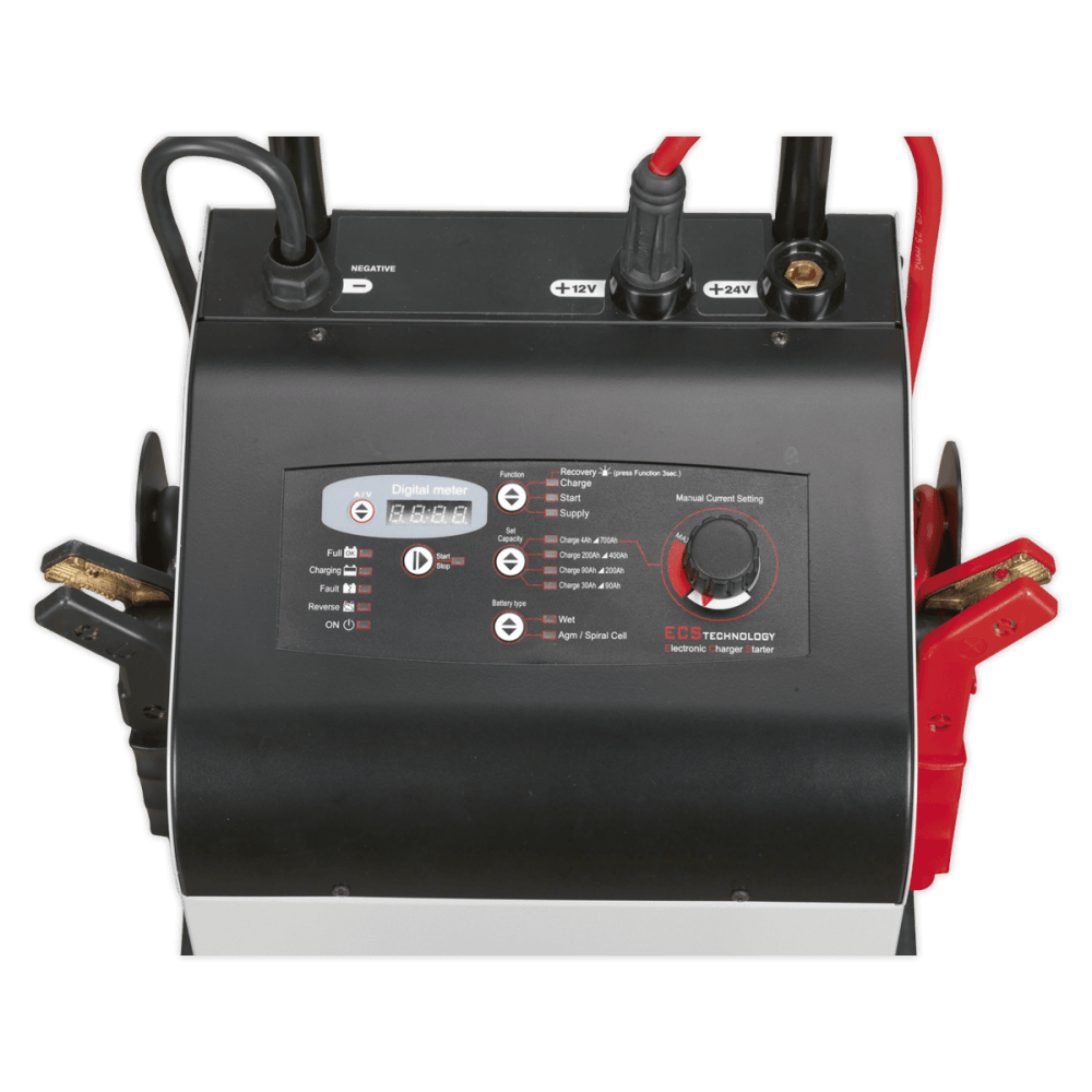 Sealey Electronic Charger Starter 100/650A 12/24V Model No-ECS650