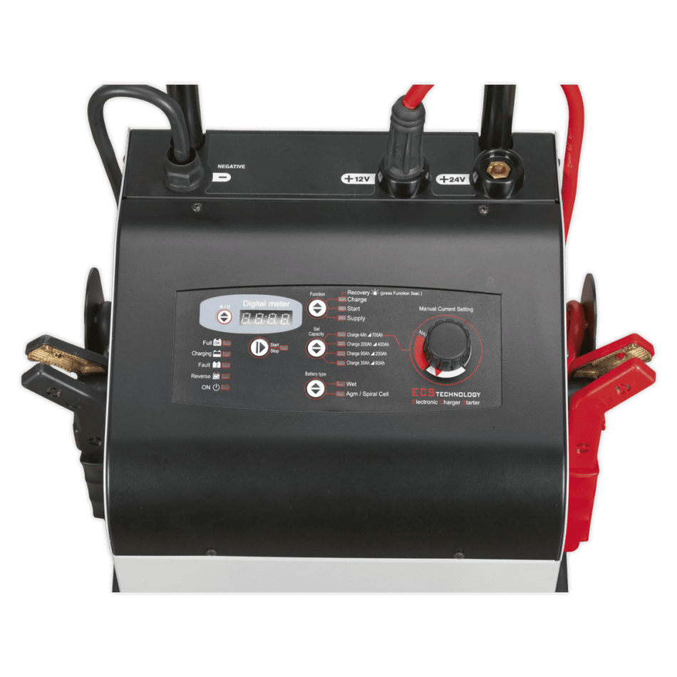 Sealey Electronic Charger Starter 100/650A 12/24V Model No-ECS650