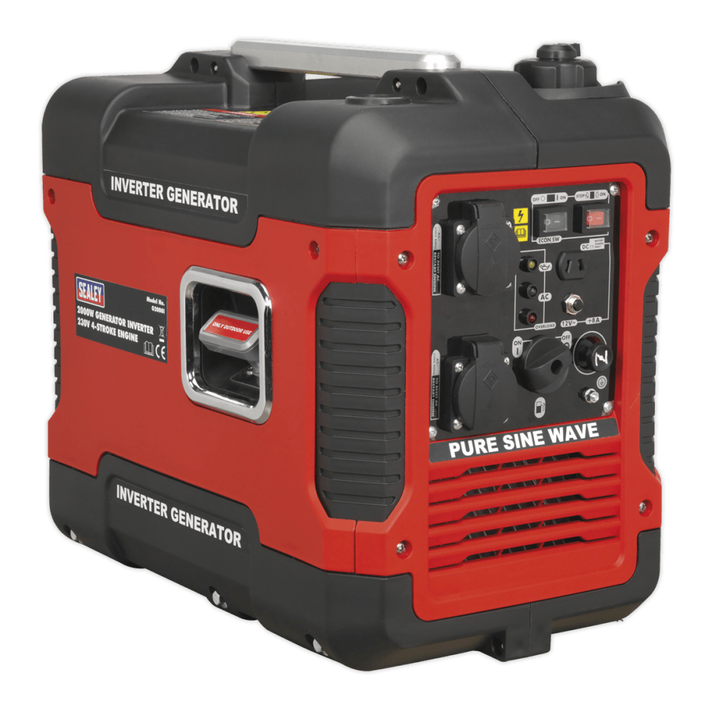 Sealey Generator Inverter 2000W 230V 4-Stroke Engine Model No-G2000I