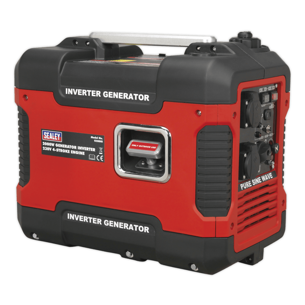 Sealey Generator Inverter 2000W 230V 4-Stroke Engine Model No-G2000I