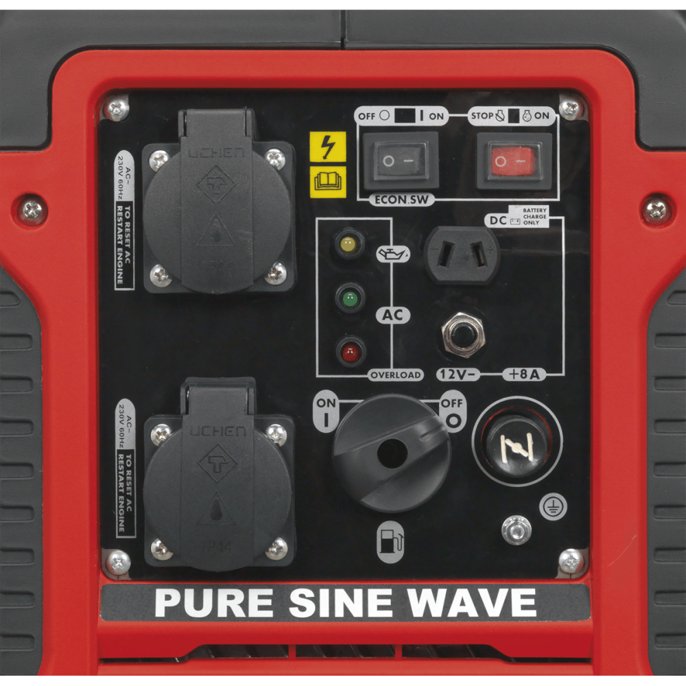 Sealey Generator Inverter 2000W 230V 4-Stroke Engine Model No-G2000I