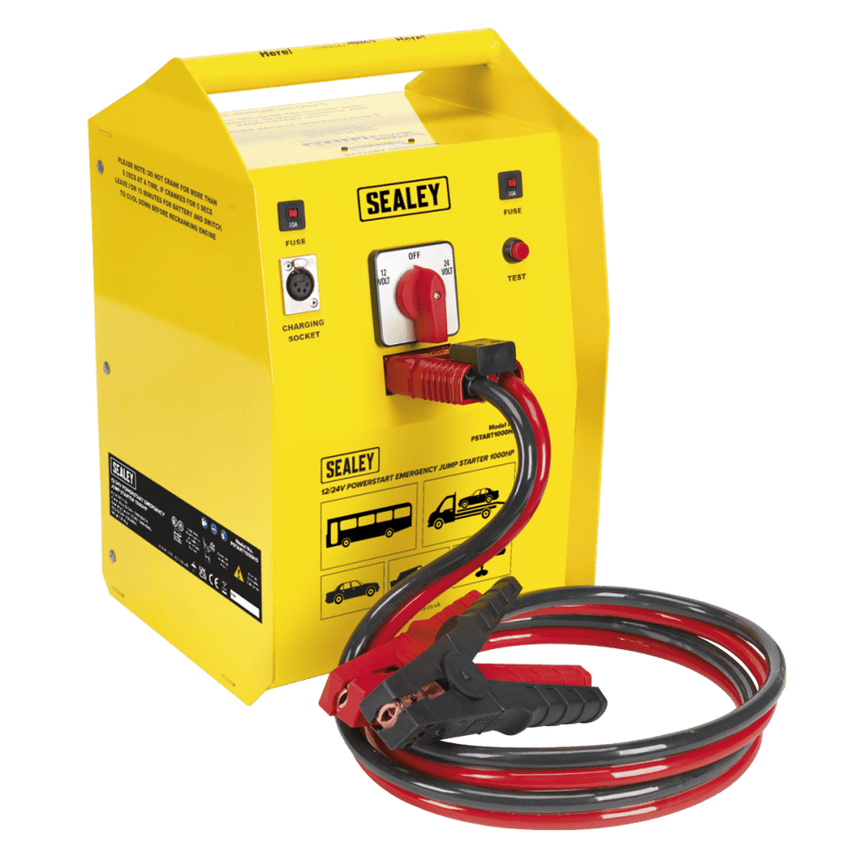 Sealey PowerStart Emergency Heavy-Duty Power Pack 1000hp Start 12/24V Model No-PSTART1000HD