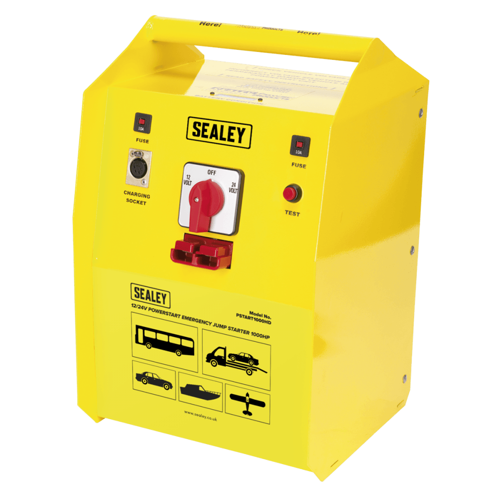 Sealey PowerStart Emergency Heavy-Duty Power Pack 1000hp Start 12/24V Model No-PSTART1000HD