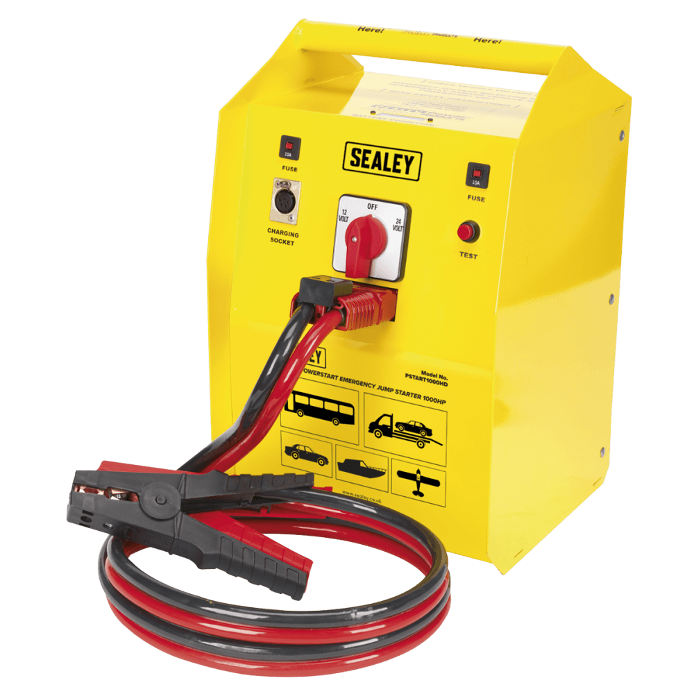 Sealey PowerStart Emergency Heavy-Duty Power Pack 1000hp Start 12/24V Model No-PSTART1000HD