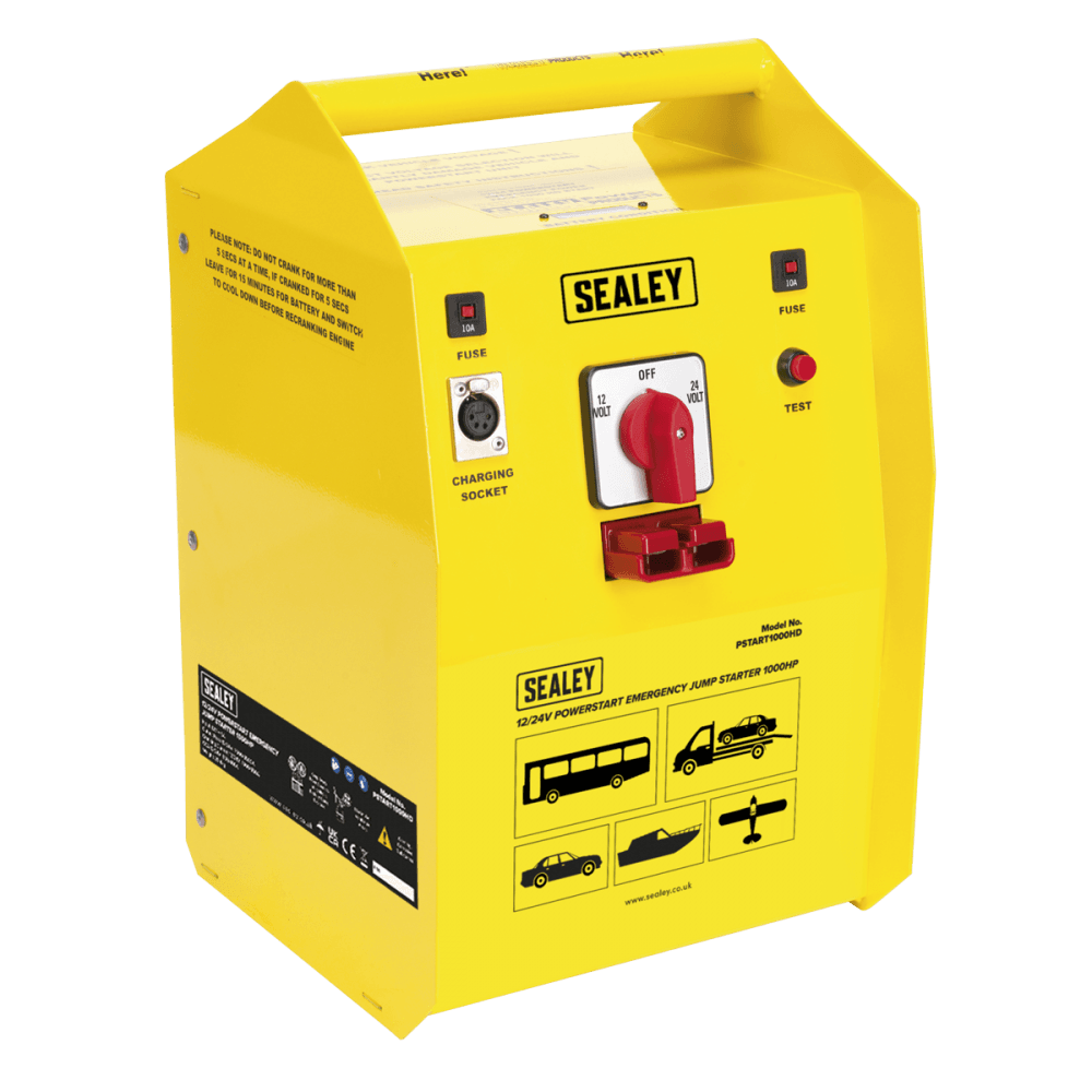 Sealey PowerStart Emergency Heavy-Duty Power Pack 1000hp Start 12/24V Model No-PSTART1000HD