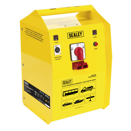 Sealey PowerStart Emergency Heavy-Duty Power Pack 1000hp Start 12/24V Model No-PSTART1000HD