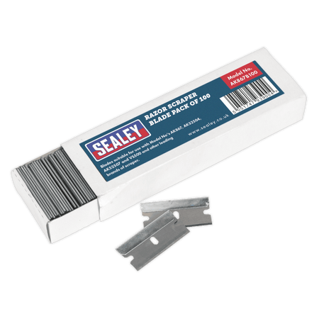 Sealey Razor Scraper Blade Pack of 100 Model No-AK867B100