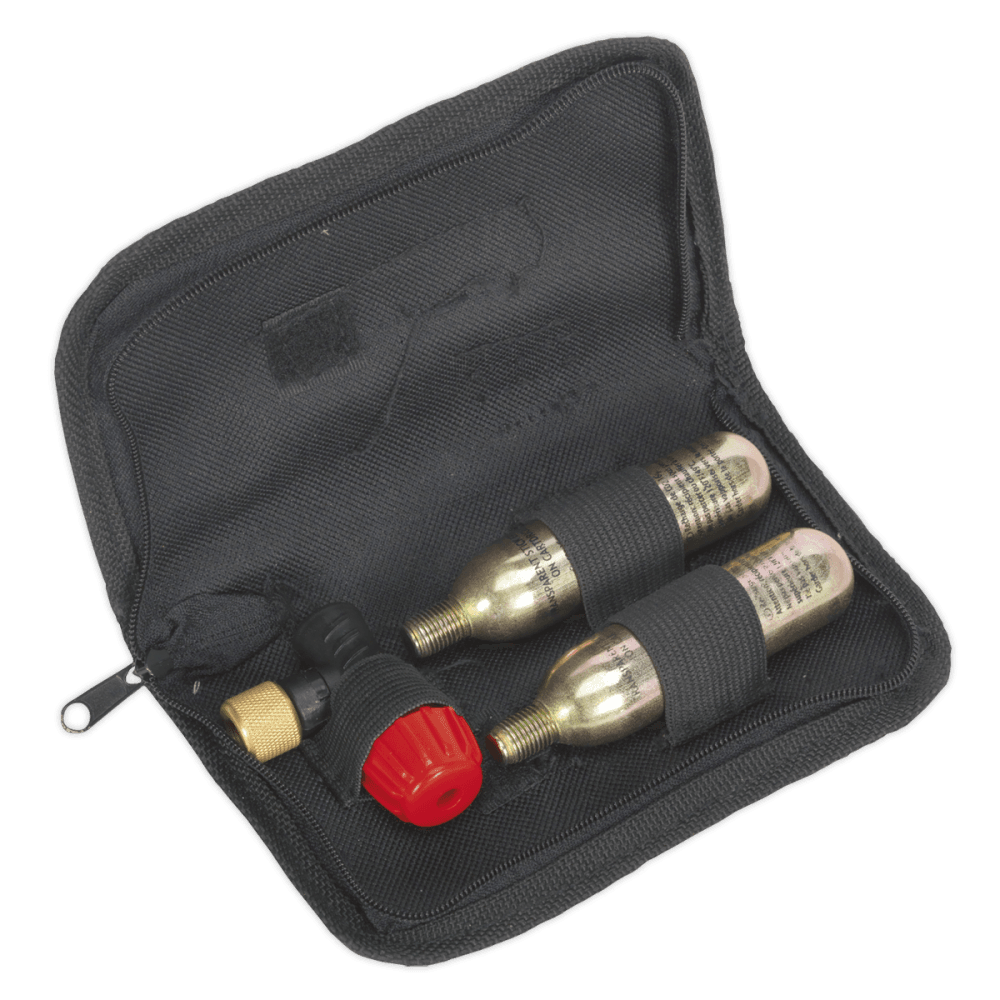 Sealey Motorcycle CO2 Emergency Tyre Inflator Kit Model No-MS087