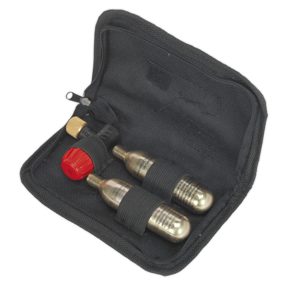 Sealey Motorcycle CO2 Emergency Tyre Inflator Kit Model No-MS087