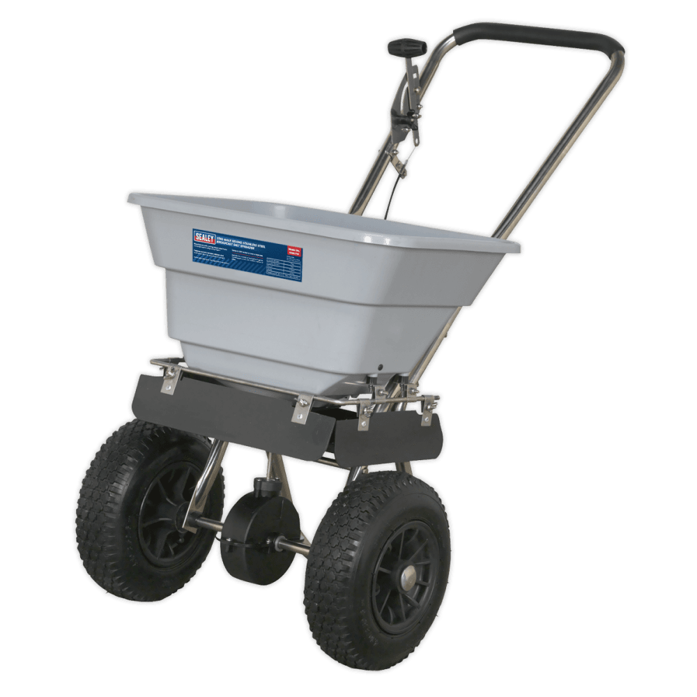 Sealey Stainless Steel Broadcast Salt Spreader 37kg Walk Behind Model No-SSB37W