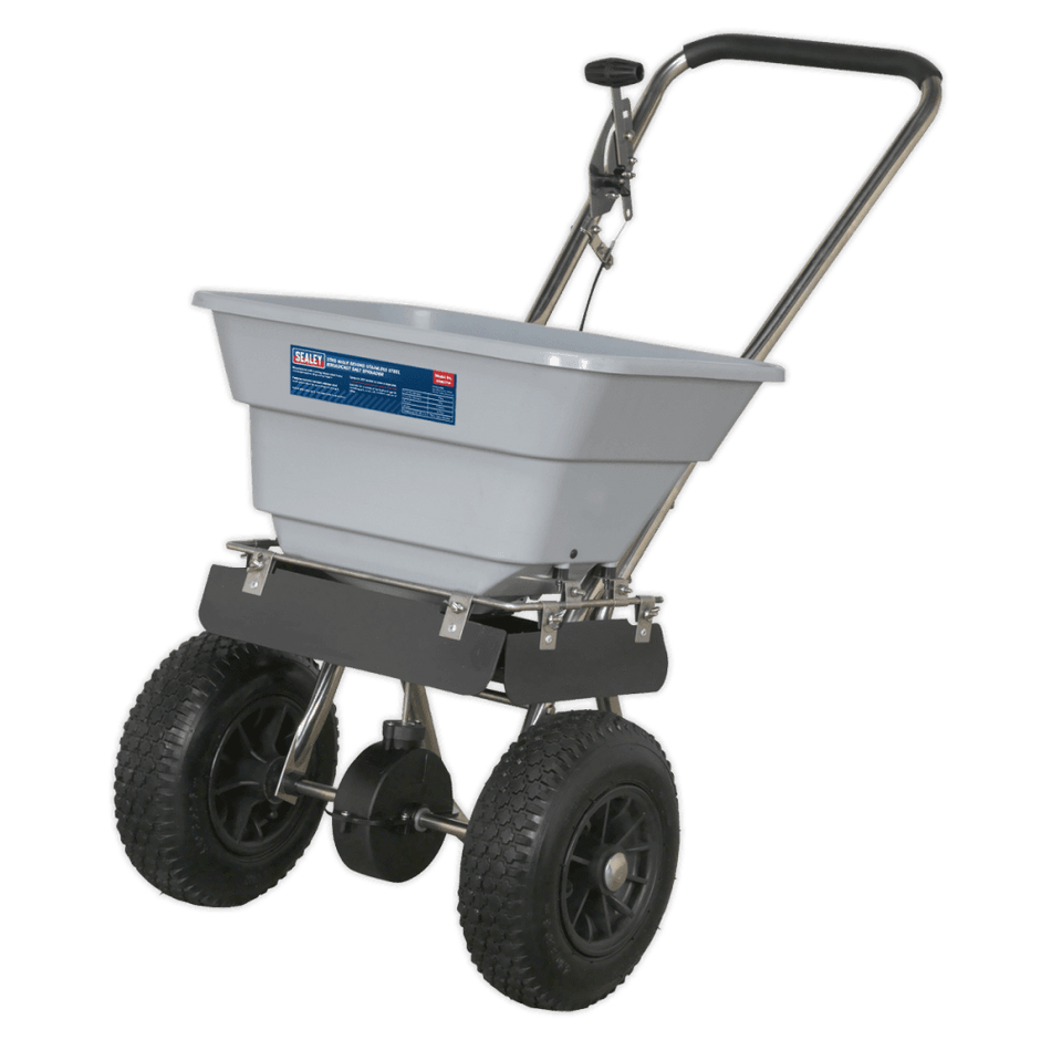 Sealey Stainless Steel Broadcast Salt Spreader 37kg Walk Behind Model No-SSB37W