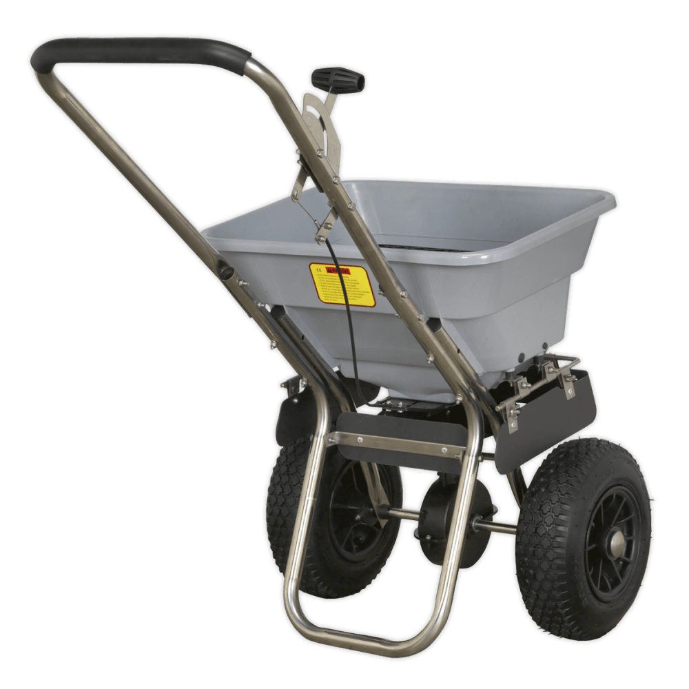 Sealey Stainless Steel Broadcast Salt Spreader 37kg Walk Behind Model No-SSB37W