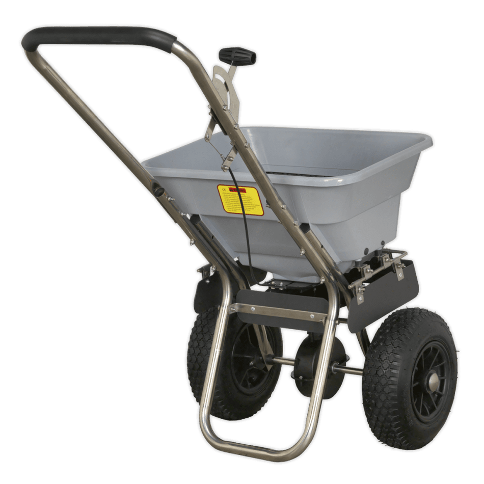 Sealey Stainless Steel Broadcast Salt Spreader 37kg Walk Behind Model No-SSB37W