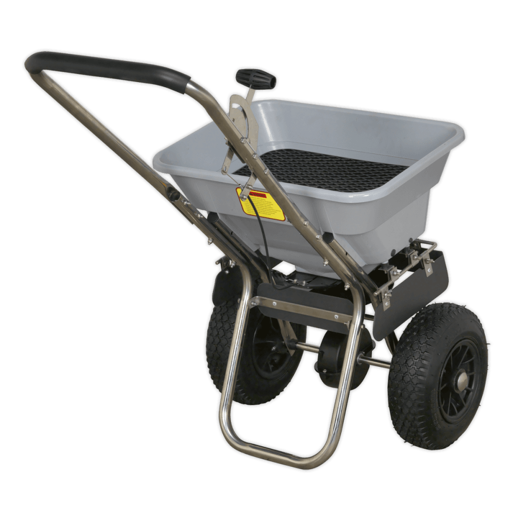 Sealey Stainless Steel Broadcast Salt Spreader 37kg Walk Behind Model No-SSB37W