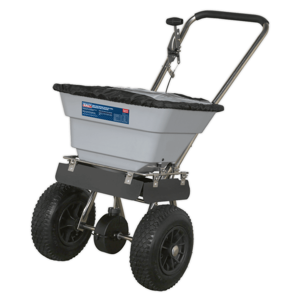 Sealey Stainless Steel Broadcast Salt Spreader 37kg Walk Behind Model No-SSB37W