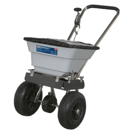 Sealey Stainless Steel Broadcast Salt Spreader 37kg Walk Behind Model No-SSB37W