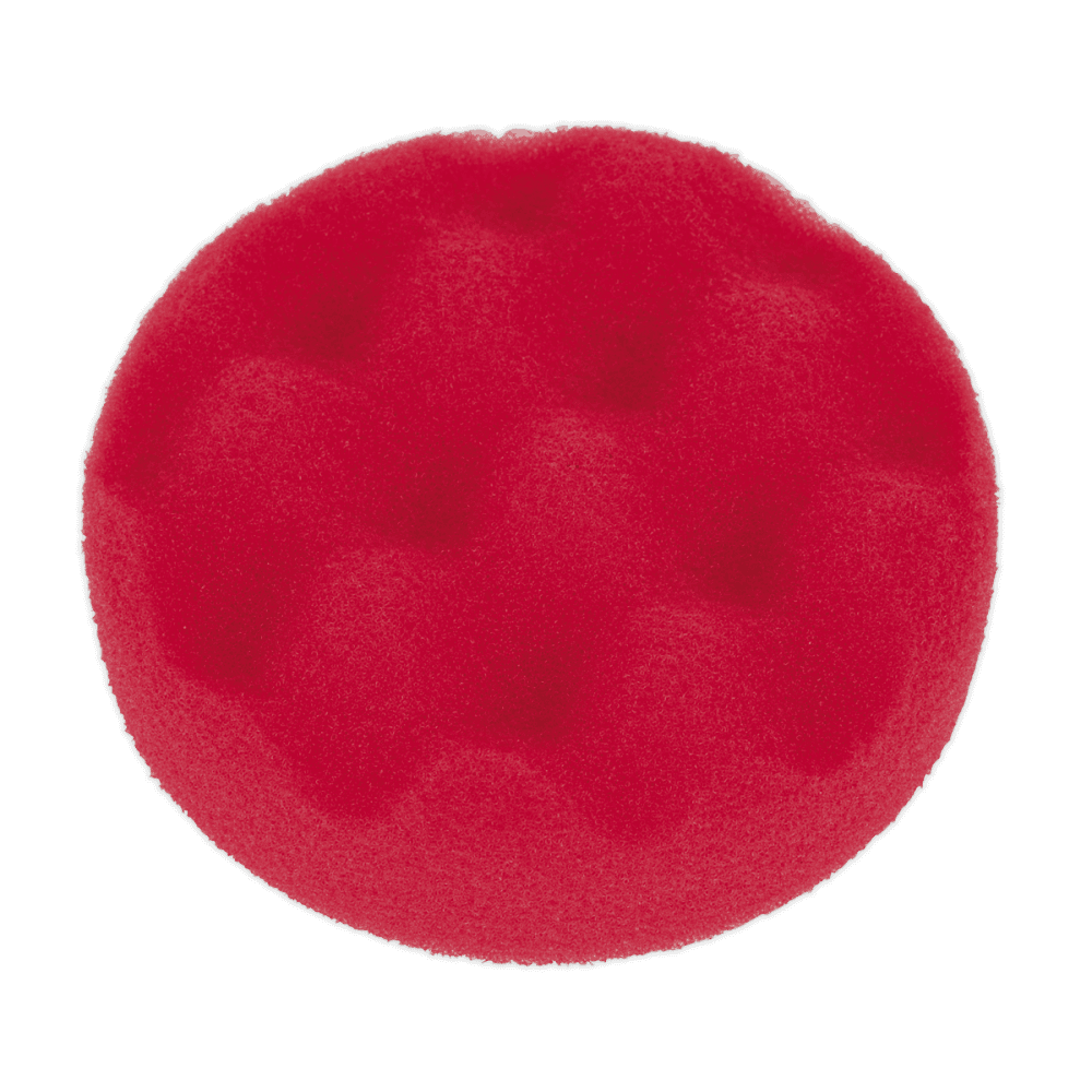 Sealey Hook-and-Loop Buffing & Polishing Foam Head 80 x 25mm - Red/Ultra-Soft Model No- PTCCHW80R