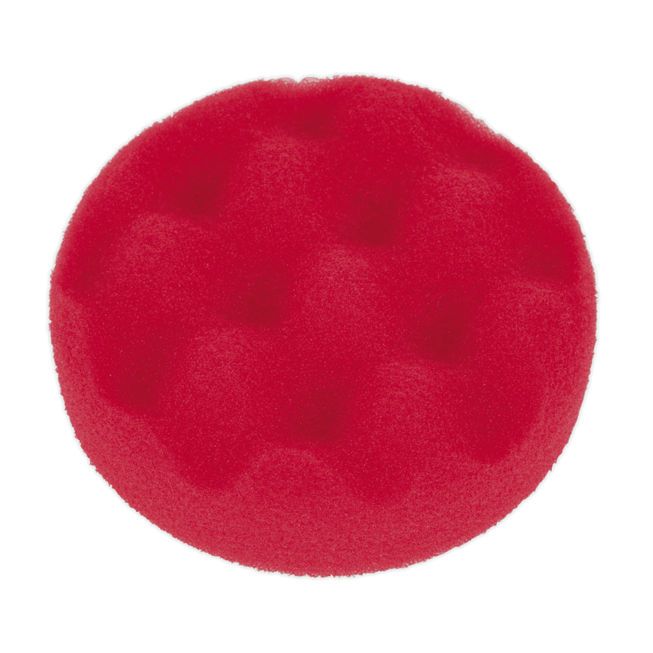 Sealey Hook-and-Loop Buffing & Polishing Foam Head 80 x 25mm - Red/Ultra-Soft Model No- PTCCHW80R