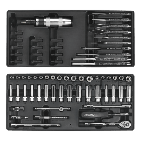 Sealey Tool Chest Combination 14 Drawer with Ball Bearing Runners - Blue & 1179pc Tool Kit Model No- SPTCCOMBO1