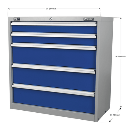 Sealey Industrial Cabinet 5 Drawer Model No- API9005