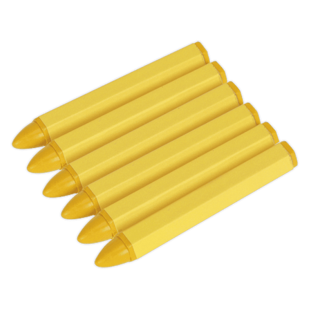 Sealey Tyre Marking Crayon - Yellow Pack of 6 Model No- TST14