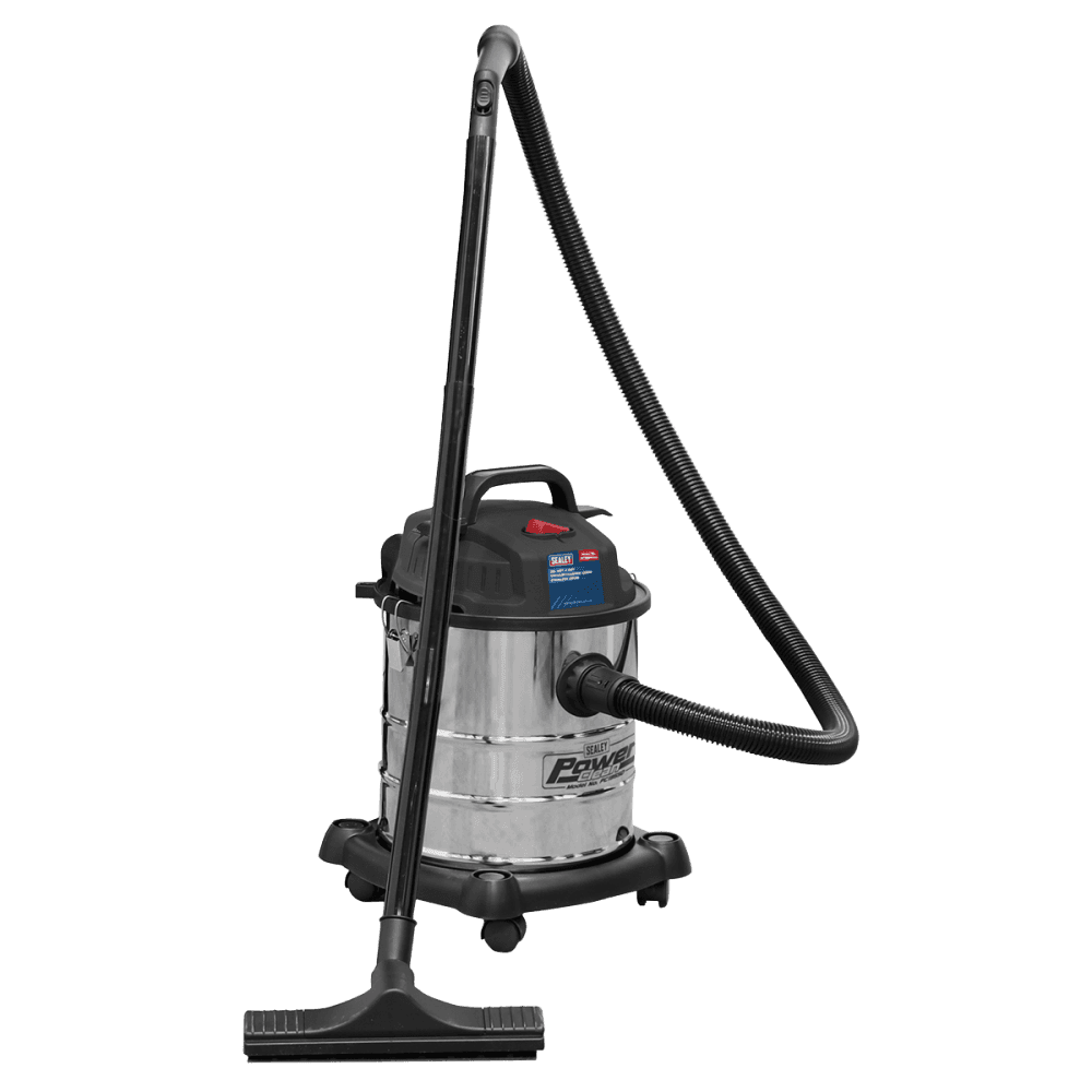 Sealey Vacuum Cleaner Wet & Dry 20ltr 1250W Stainless Drum Model No- PC195SD
