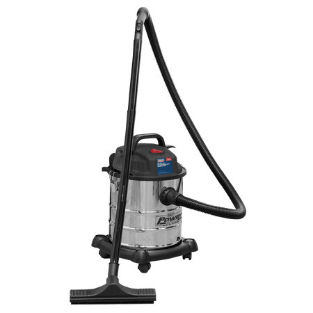 Sealey Vacuum Cleaner Wet & Dry 20ltr 1250W Stainless Drum Model No- PC195SD
