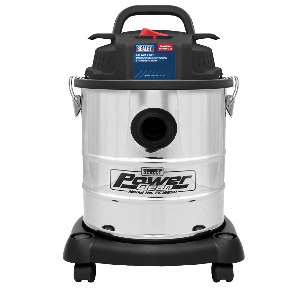 Sealey Vacuum Cleaner Wet & Dry 20ltr 1250W Stainless Drum Model No- PC195SD