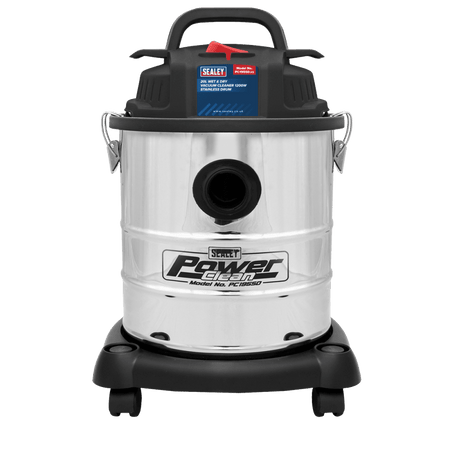 Sealey Vacuum Cleaner Wet & Dry 20ltr 1250W Stainless Drum Model No- PC195SD