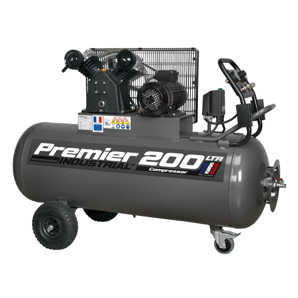 Sealey Compressor 200ltr Belt Drive 3hp with Front Control Panel 415V-3ph Model No- SAC3203B3PH