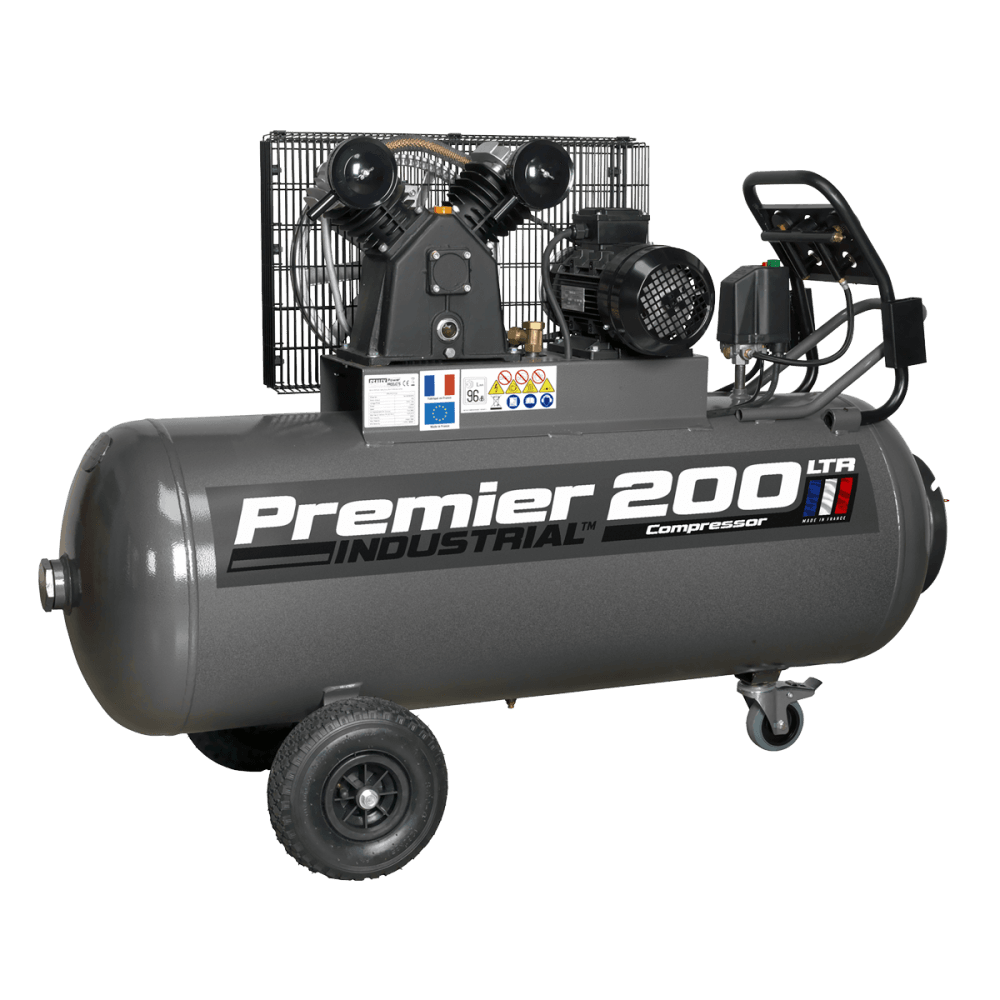 Sealey Compressor 200ltr Belt Drive 3hp with Front Control Panel 415V-3ph Model No- SAC3203B3PH