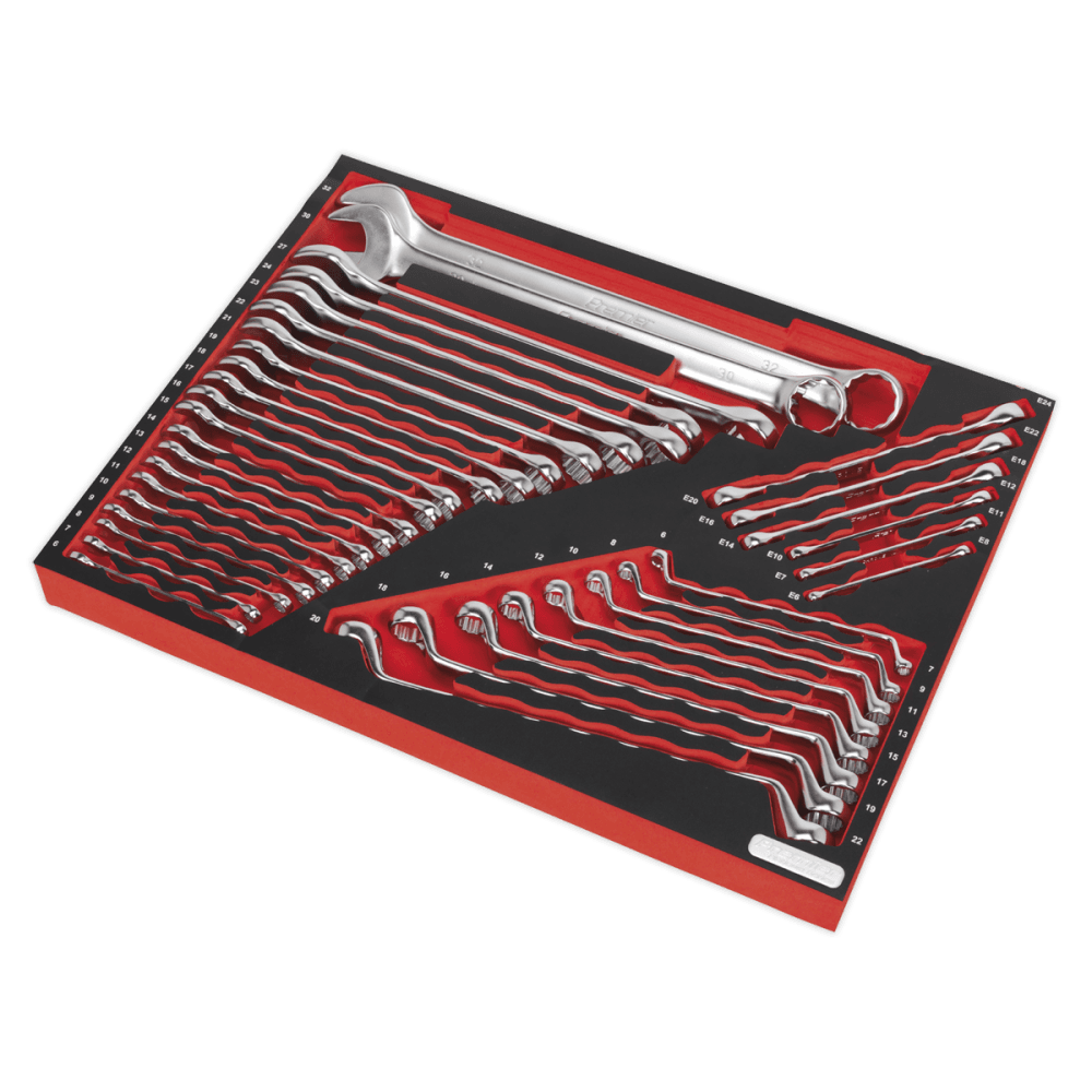 Sealey Tool Tray with Spanner Set 35pc Model No- TBTP03