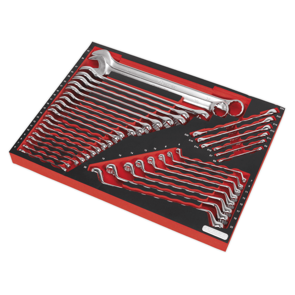Sealey Tool Tray with Spanner Set 35pc Model No- TBTP03