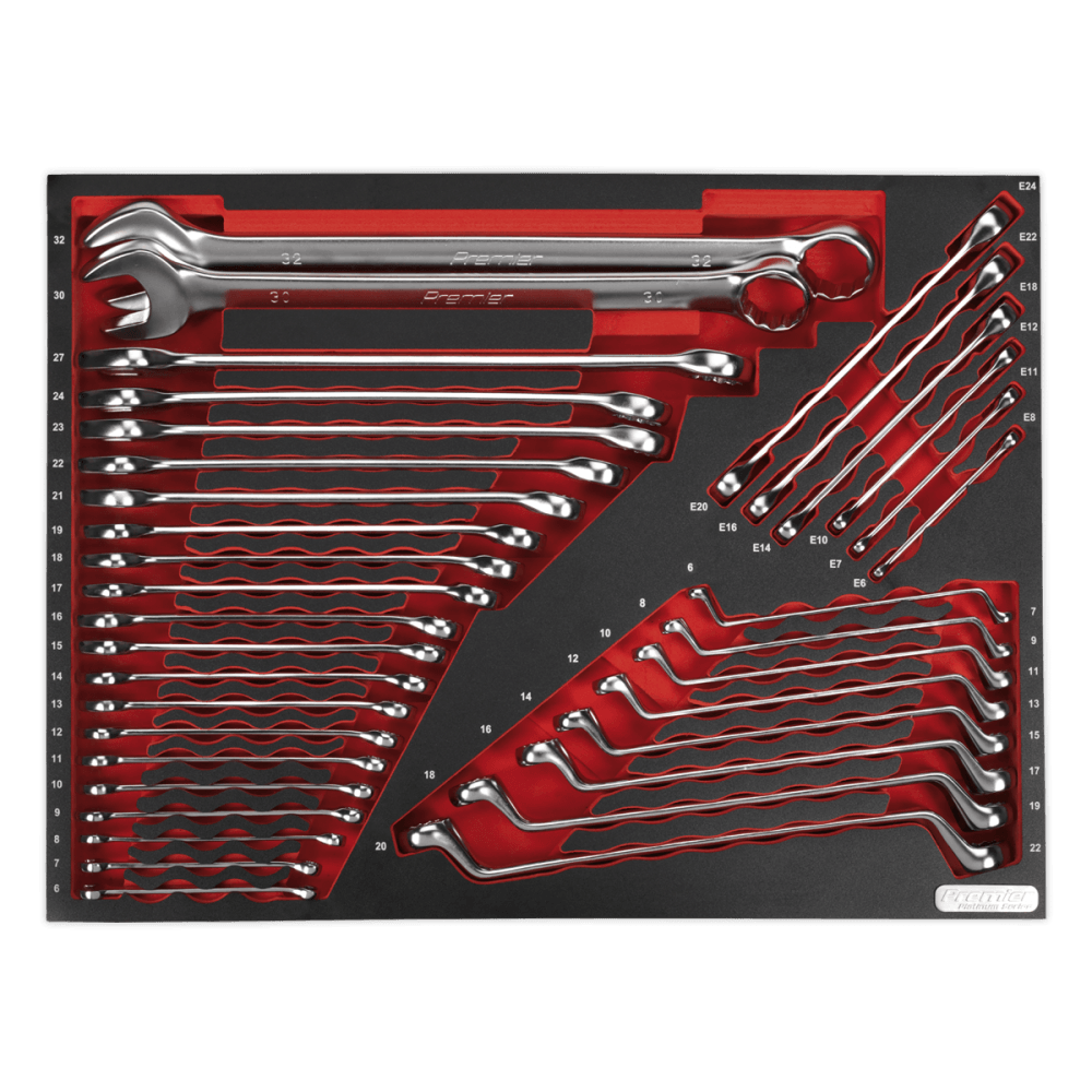 Sealey Tool Tray with Spanner Set 35pc Model No- TBTP03