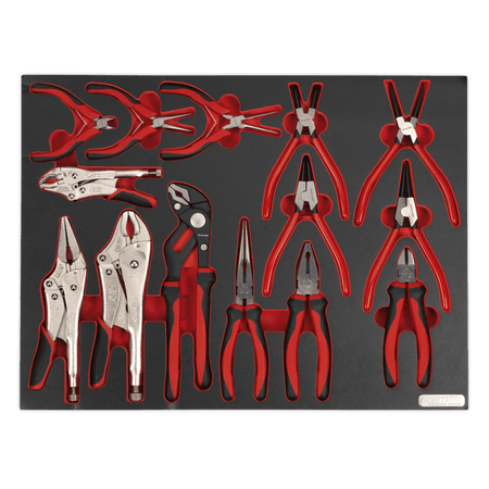 Sealey Tool Tray with Pliers Set 14pc Model No- TBTP05