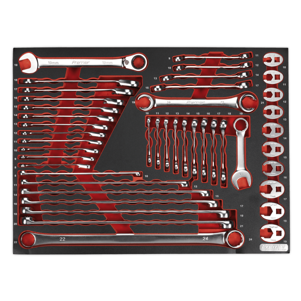 Sealey Tool Tray with Specialised Spanner Set 44pc Model No- TBTP11
