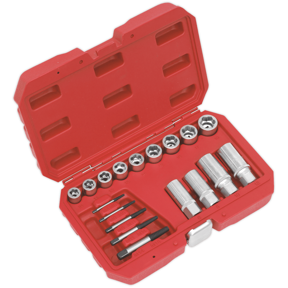 Sealey Bolt, Stud & Screw Extractor Set 18pc Model No- AK751