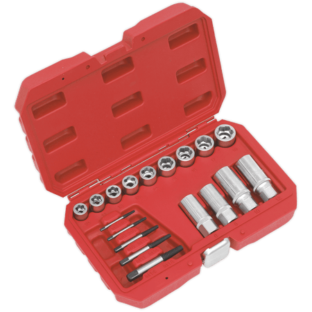 Sealey Bolt, Stud & Screw Extractor Set 18pc Model No- AK751