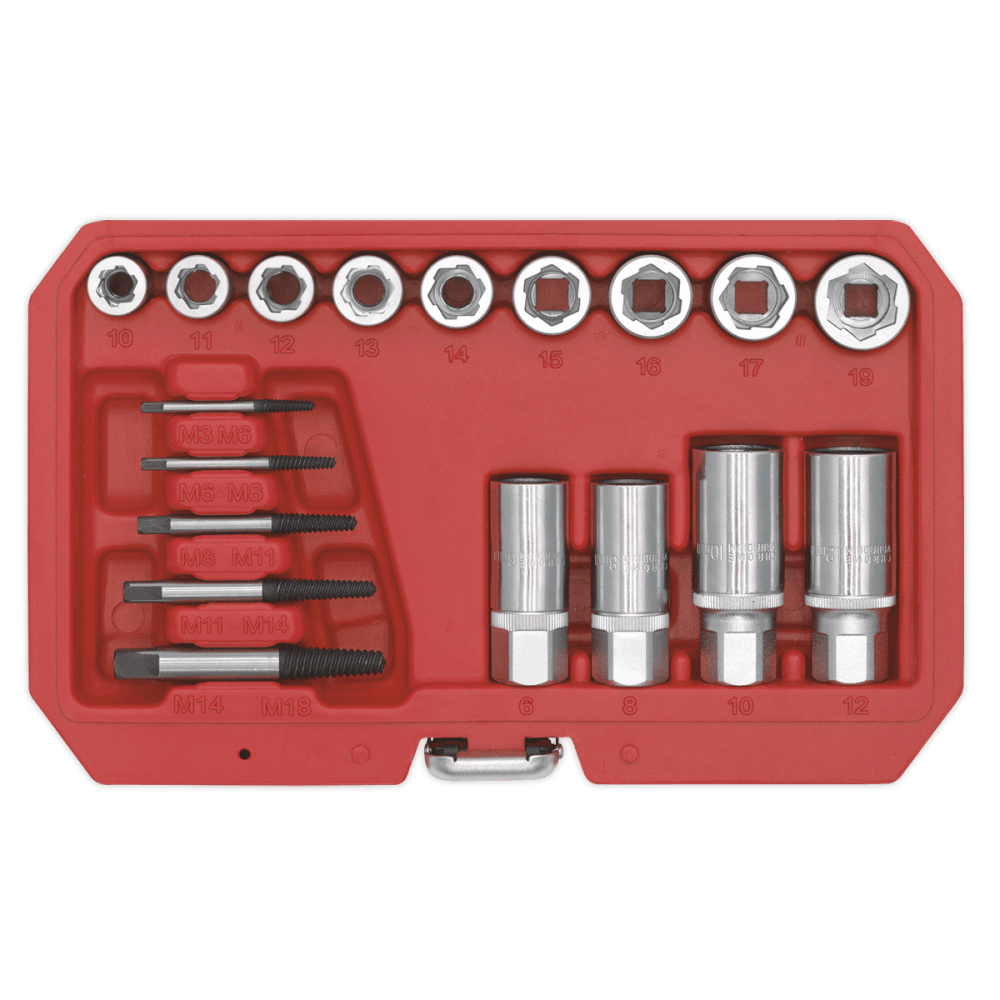 Sealey Bolt, Stud & Screw Extractor Set 18pc Model No- AK751
