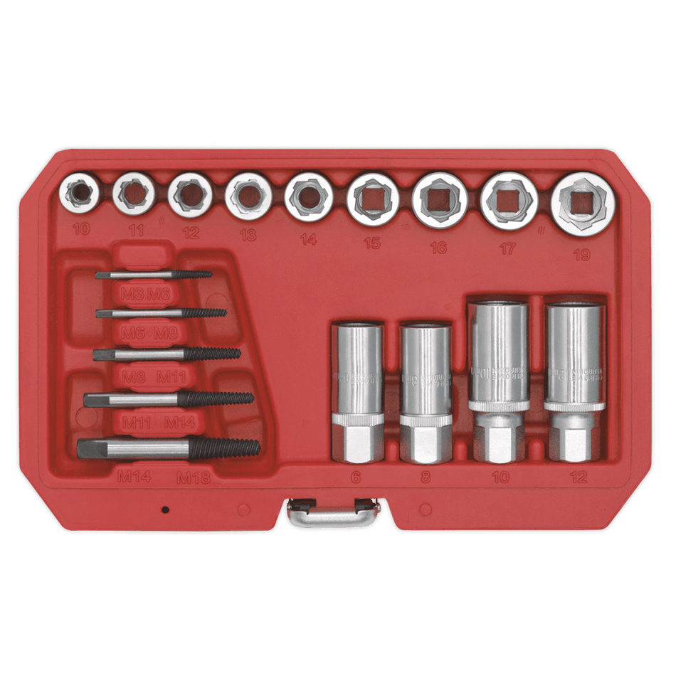 Sealey Bolt, Stud & Screw Extractor Set 18pc Model No- AK751