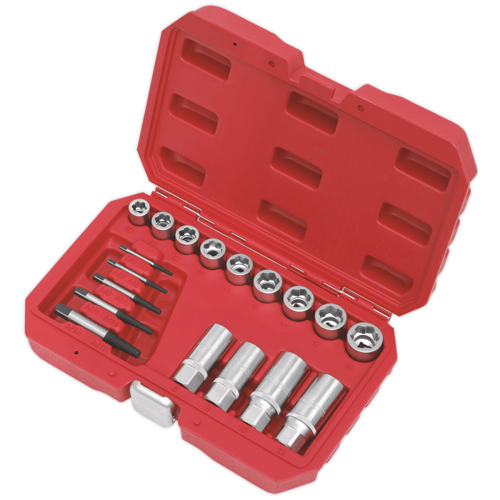 Sealey Bolt, Stud & Screw Extractor Set 18pc Model No- AK751