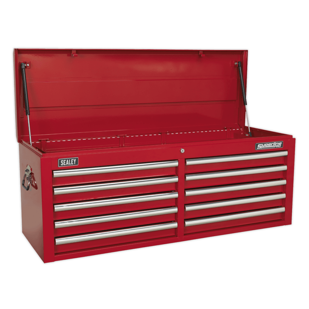 Sealey Topchest 10 Drawer with Ball Bearing Runners - Red Model No- AP5210T