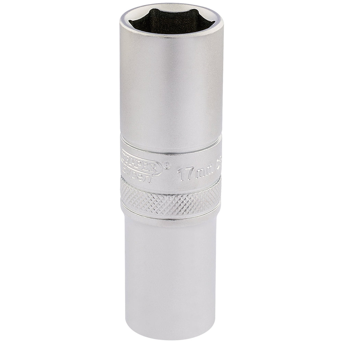DRAPER 1/2" Square Drive 6 Point Metric Deep Socket (17mm): Model No. HT-MM/MS