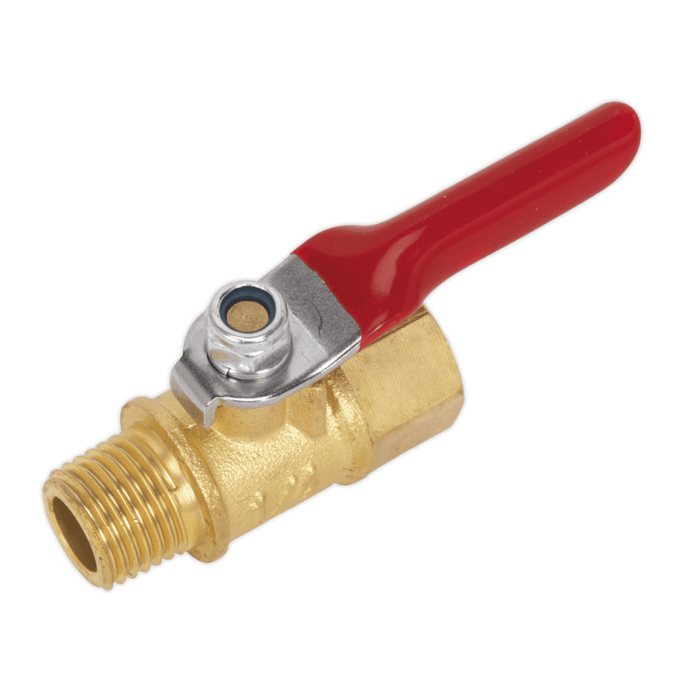 Sealey Ball Valve Lever 1/4"BSPT (M) x 1/4"BSP (F) Model No- SA906