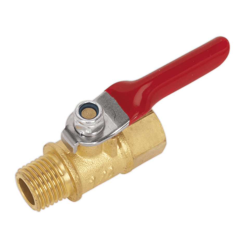 Sealey Ball Valve Lever 1/4"BSPT (M) x 1/4"BSP (F) Model No- SA906