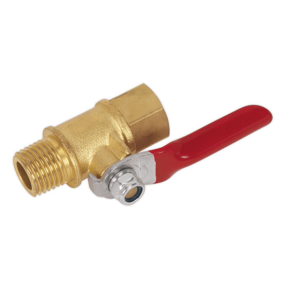 Sealey Ball Valve Lever 1/4"BSPT (M) x 1/4"BSP (F) Model No- SA906