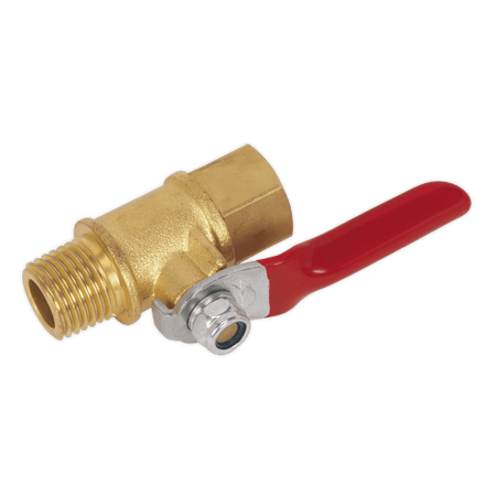 Sealey Ball Valve Lever 1/4"BSPT (M) x 1/4"BSP (F) Model No- SA906